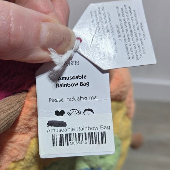Jellycat Amuseables Rainbow Plush Crossbody Purse NWT - Picture 6 of 11